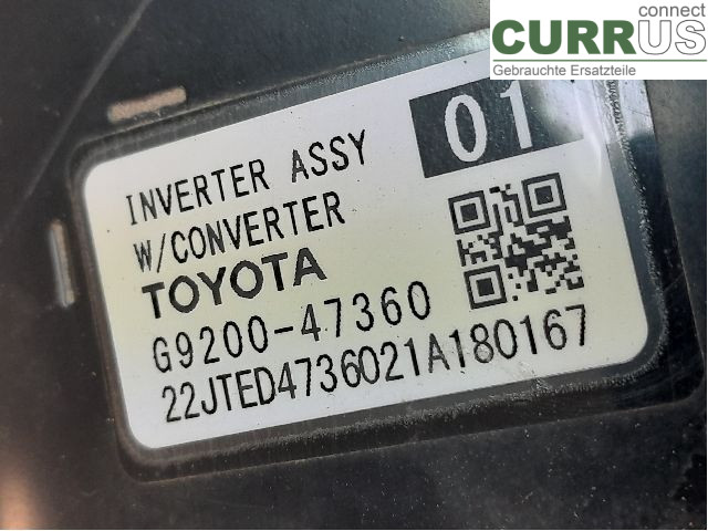 TOYOTA COROLLA 19- Converter / inverter - electric G9200-49135 2ZR-FXE