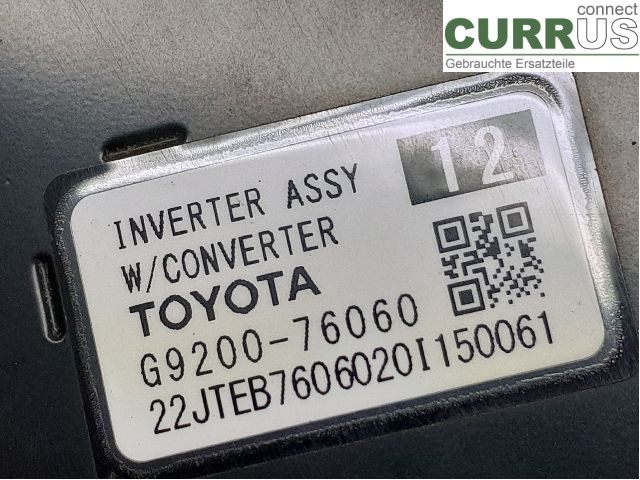 TOYOTA COROLLA 19- Converter / inverter - electric G9200-79045 M20A-FXS