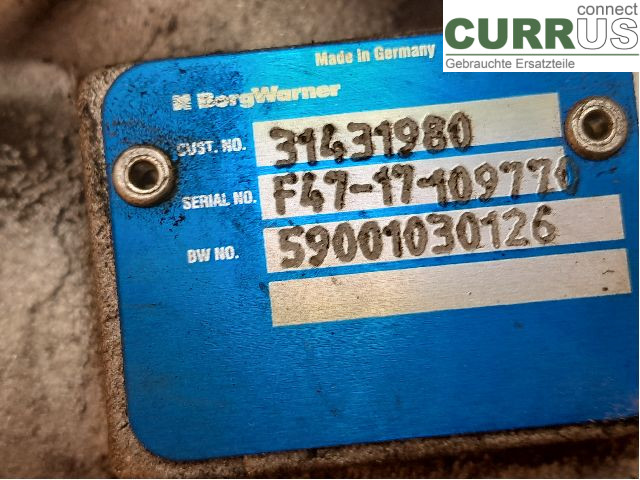 VOLVO V60 CROSS COUNTRY  16-18 Turbosprężarka 31431980 D5244T21