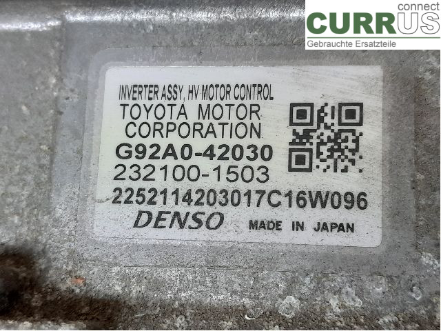 TOYOTA RAV4 13-18 Converter / inverter - electric G92A0-42050 2AR-FXE