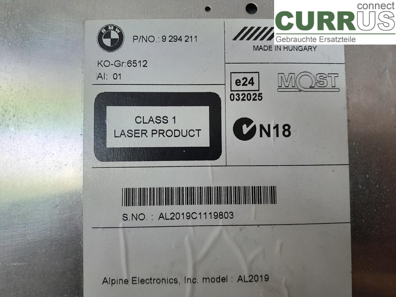 BMW F10/F11/F18  09-17 Radio CD / panneau multimédia 65129317884 N47-D20C
