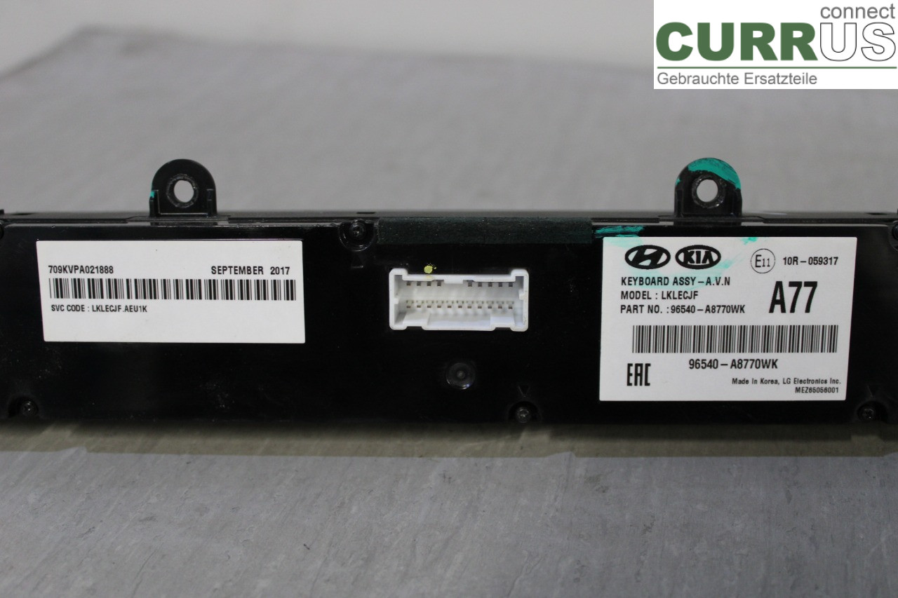 KIA OPTIMA  16-20 Radio CD / Multimedia panel 86540A8770WK G4NG