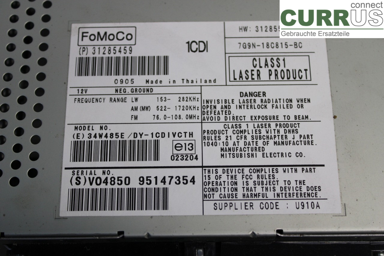 VOLVO S80      07- 13 Radio CD / Multimedia panel 36050928 D5244T10