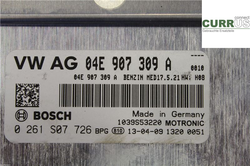 VW GOLF / E-GOLF VII 13-20 Motorens styreenhed (ECU) 04E906016H 1,2 TSI