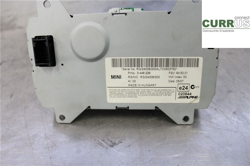 MINI COUPE R56        05-14 Kontrolskærm 3451496 1.6T