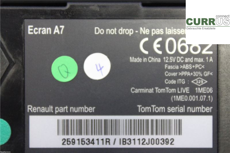 RENAULT MEGANE III 09-15 Control display 259150931R 1.5 DCI ESM
