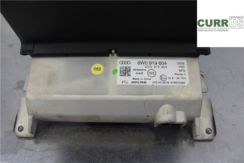 AUDI A4/S4  B9 16-19 Control display 8W0919604 2,0 TDI
