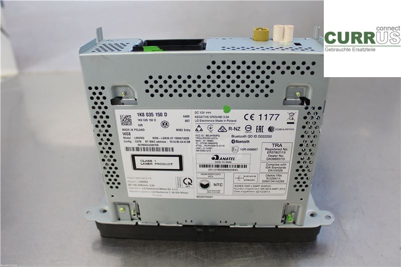 VW CADDY 16-20 Radio CD / Multimedia panel 1K8035150D 1.2 TSI