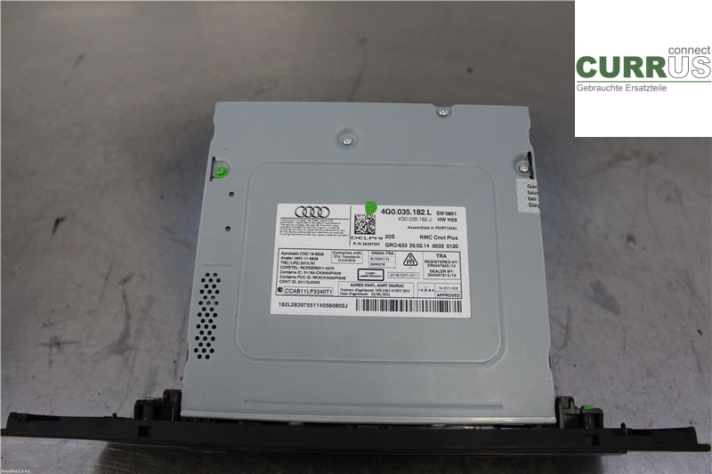 AUDI A6/S6 4G   11-18 Radio CD / Multimedia panel 4G0035182LX 2,0 TDI