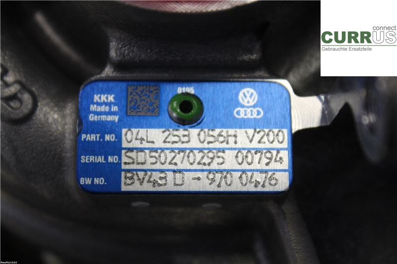 AUDI A6/S6 4G   11-18 Turbolader 04L253056H 2,0 TDI