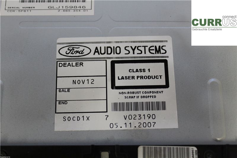 FORD MONDEO     07-15 Radio CD / Multimedia panel 1799792 2.0 TDCI