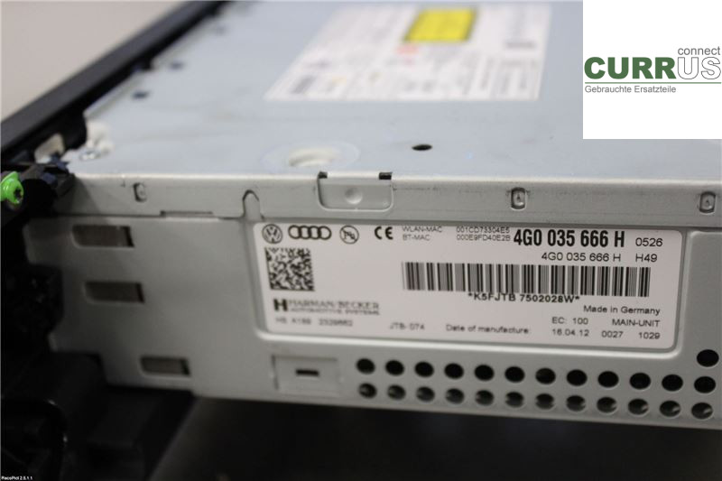 AUDI A6/S6 4G   11-18 Radio CD / Multimedia panel  3,0 V6 TDI