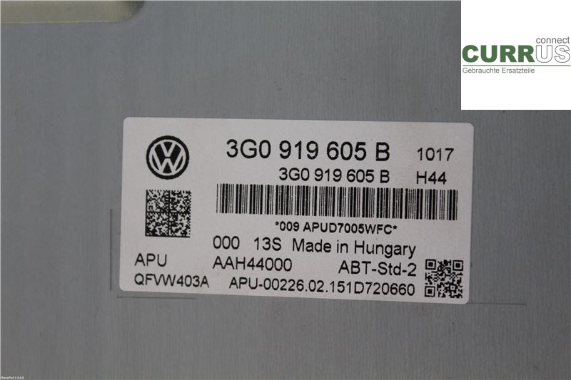 VW PASSAT 15-19 Radio CD / Multimedia panel 3G0919605B 2,0 TDI