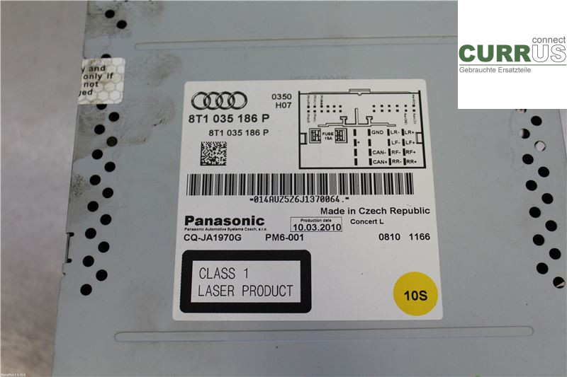 AUDI A5  07-16 Radio CD / Multimedia panel 8T1057186PX 2,0 TFSI