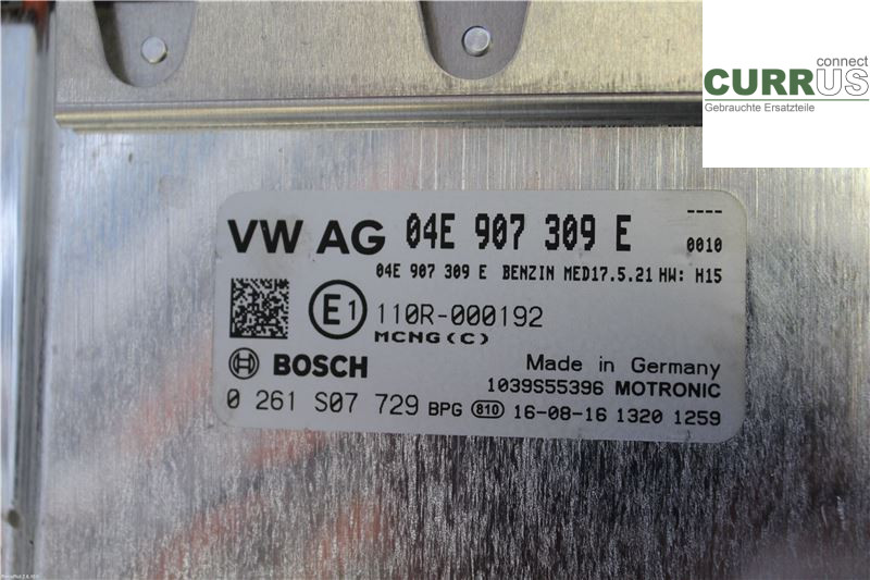 VW GOLF / E-GOLF VII   13-20 Engine Control Unit (ECU) 04L906026FN 1,4 TGI CNG