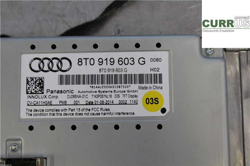 AUDI ALLROAD    09-16 Control display 8T0057603F 2,0 TDI