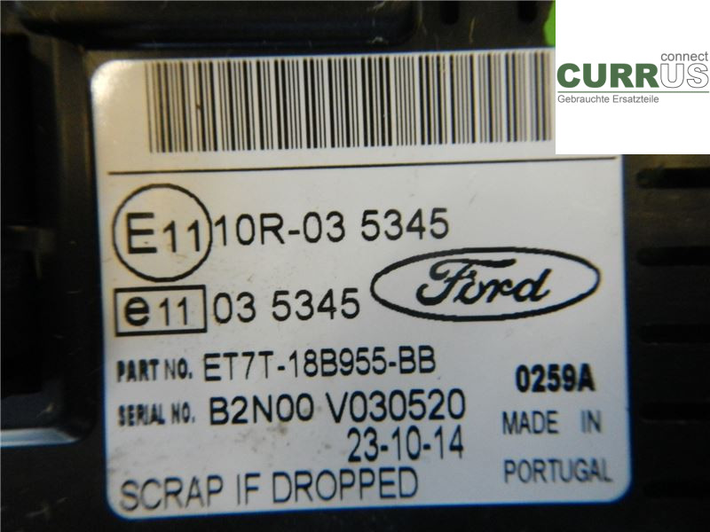 FORD B-MAX Wyświetlacz sterujący 2017880 1,0 ECOBOOST