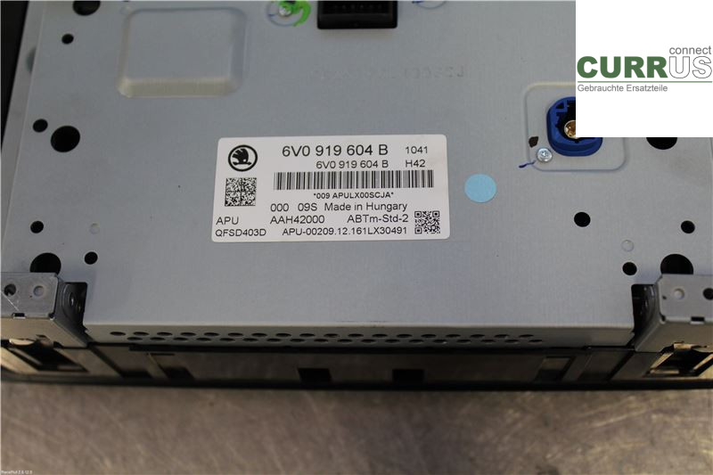 SKODA FABIA  15- Radio CD / Multimedia panel 6V0919604B 1,2 TSI