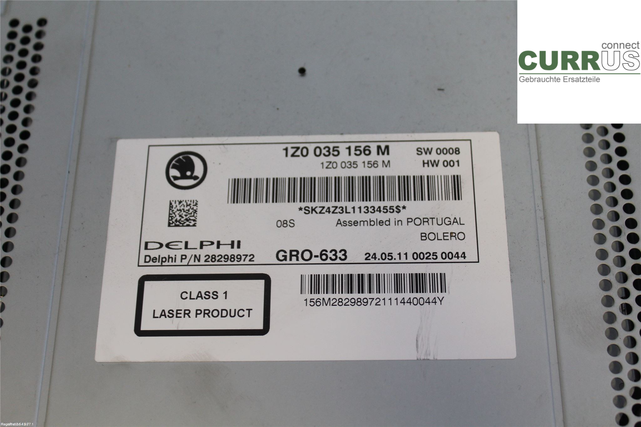 SKODA YETI Radio CD /Multimediapanel 1Z0035156M 1,2 TSI