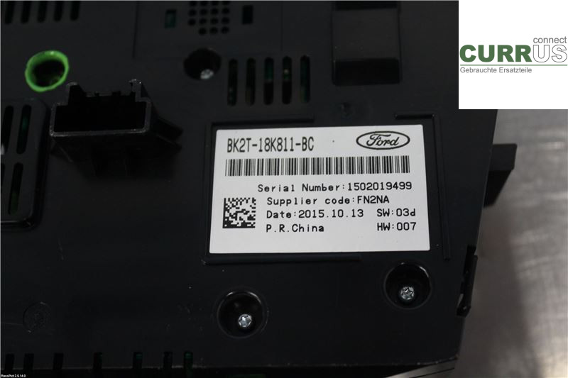 FORD TRANSIT SKÅP/BUSS 14- Radio CD / panneau multimédia  350 2.2 TDCI FW