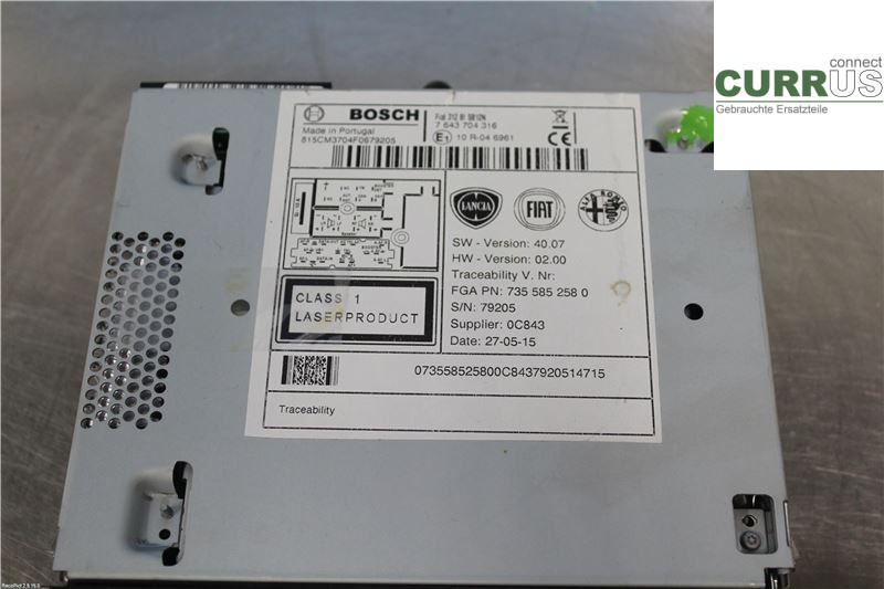 FIAT 500    07 Radio CD /Multimediapanel 735534184 1.2