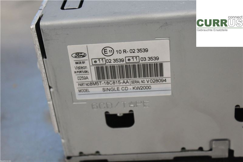 FORD FOCUS     08-11 Radio CD / panel multimedialny 1818662 1.8 Flexifuel