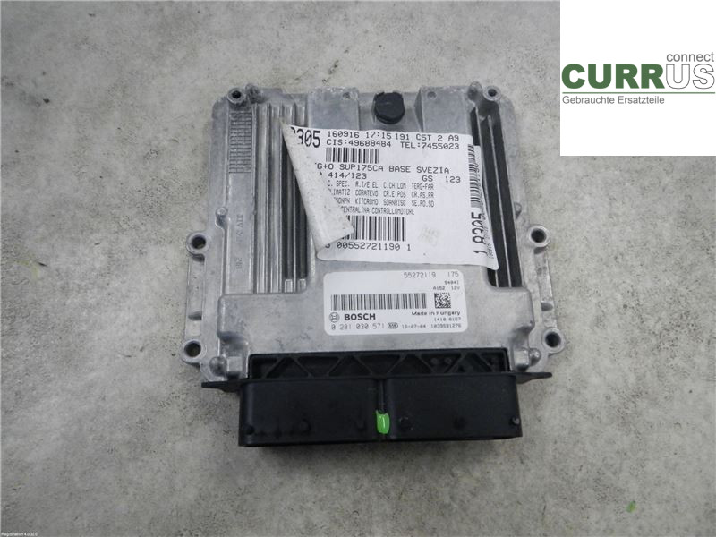 ALFA GIULIETTA Engine Control Unit (ECU) 55280979 2,0 JDTM