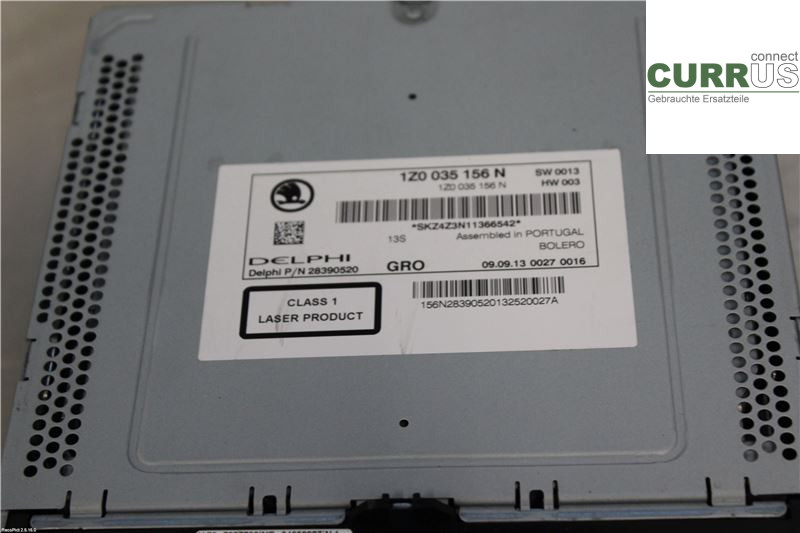 SKODA YETI Radio CD /Multimediapanel 1Z0035156N 2,0 TDI