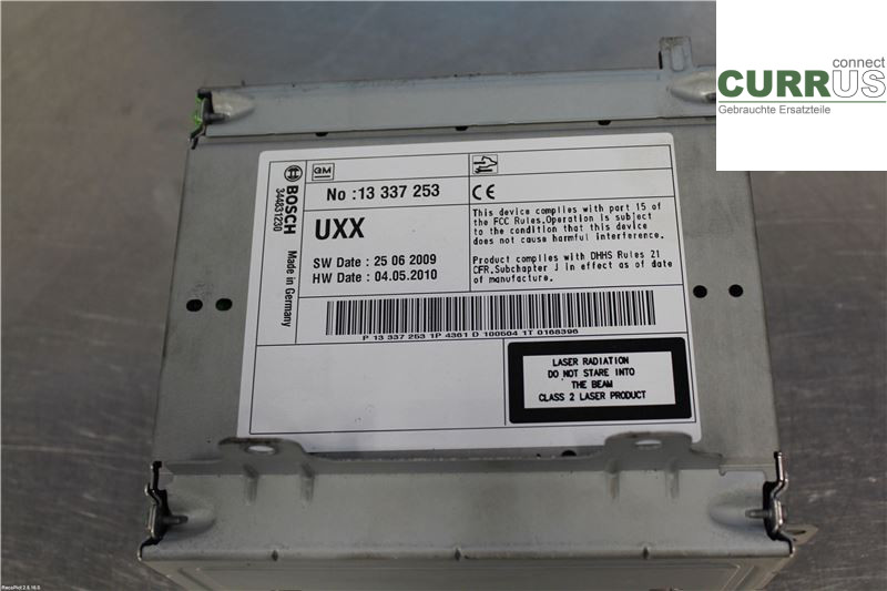OPEL INSIGNIA  09-16 Radio CD / multimediepanel 13337253 2.0 Turbo