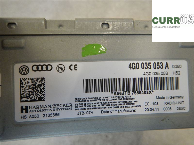 AUDI A7/S7 4G  11-17 Radio CD / multimediepanel 4H0919475H 3.0 TDI