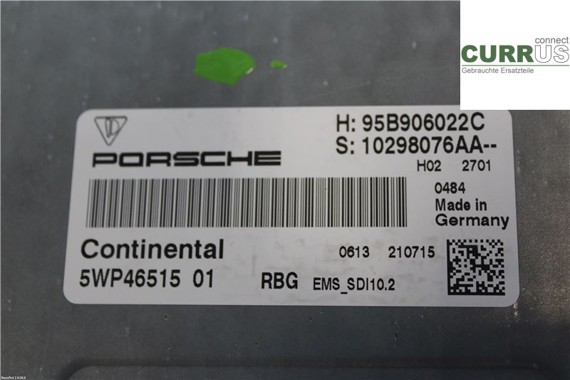 PORSCHE MACAN 14- Motorsteuergerät (ECU) 95B906022D   CTLA