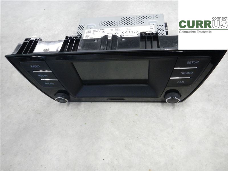 SKODA FABIA  15- Radio CD / panneau multimédia 6V0035871B 1.2 CJZC