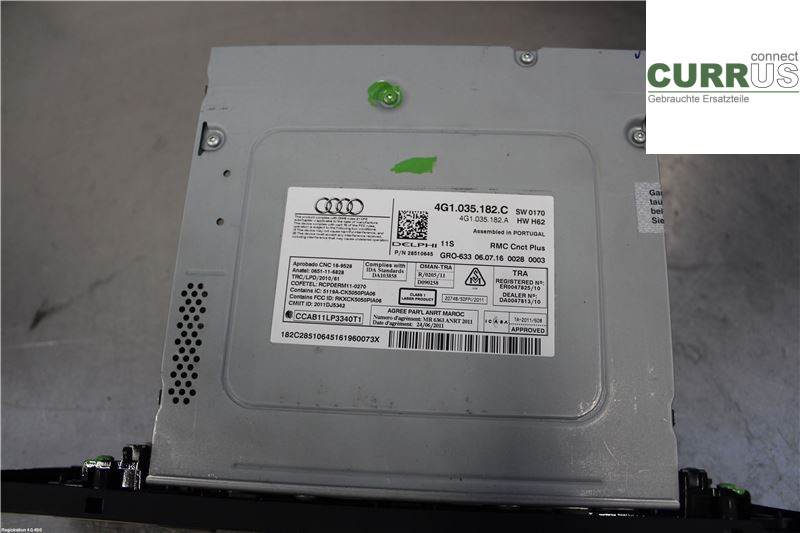 AUDI A6/S6 4G   11-18 Radio-CD-/Multimedia-Panel 4G1035182C 2.0 DDDA