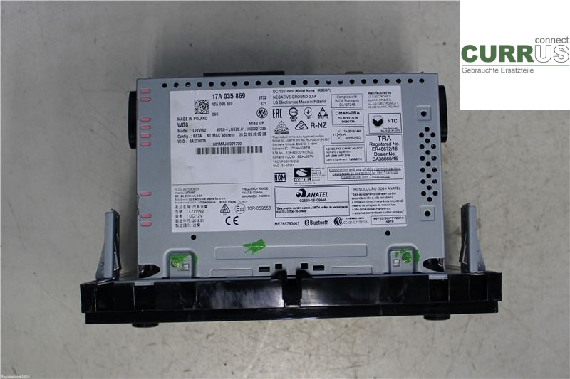 VW POLO VI 18- Radio CD / Multimedia panel 17A035869 1.0 CHZL