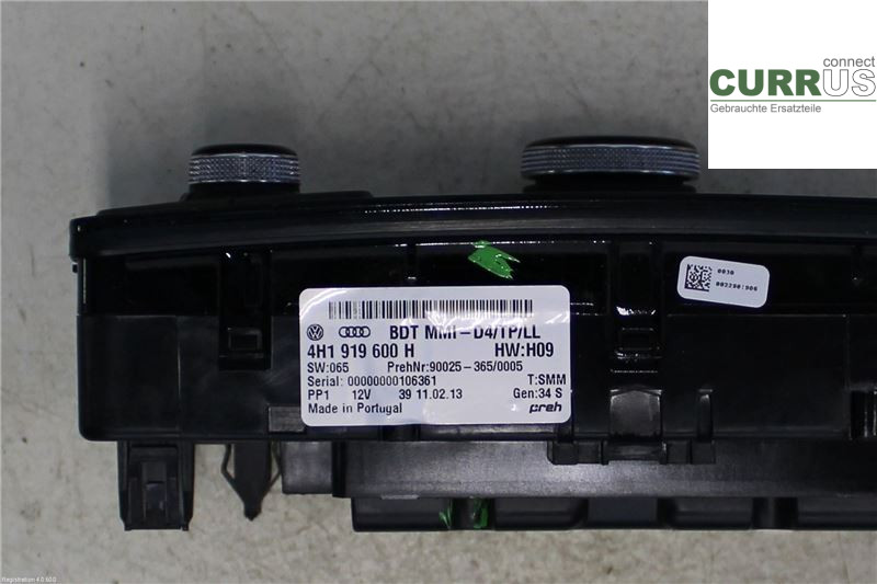 AUDI A8/S8 4H  10-17 Radio-CD-/Multimedia-Panel 4H1919600M 4.0 CGTA