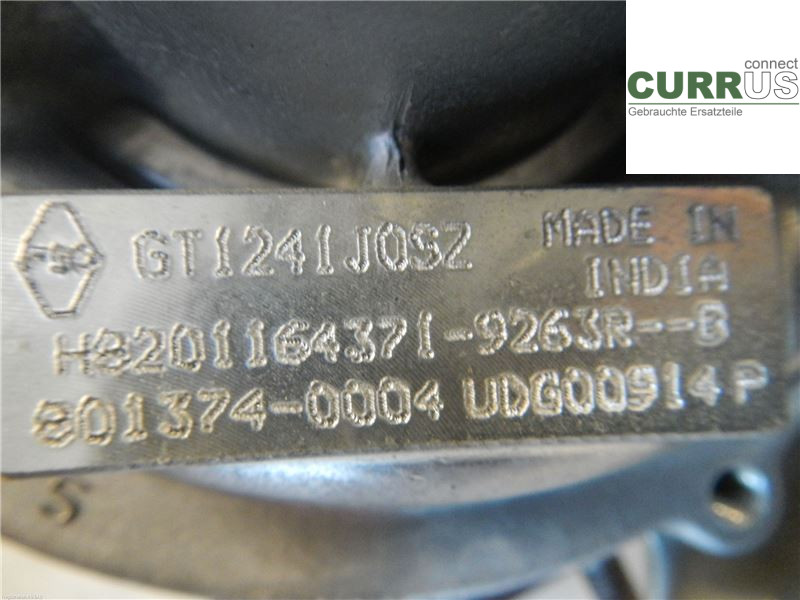 DACIA DOKKER Turbo charger 144116213R 1,5Ö K9K-612