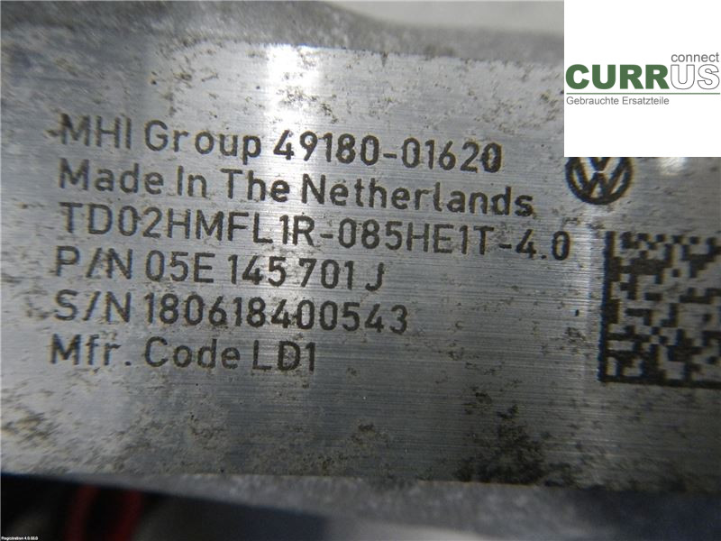 AUDI A3/S3 8V  13-20 Turbo charger 05E145701H 1,5L DADA