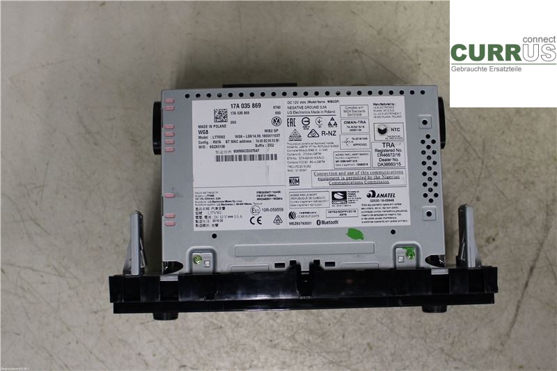 VW POLO VI 18- Radio CD / Multimedia panel 17A035869 1,0L CHZL