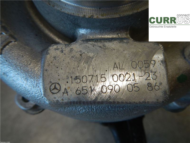 MB CLA-CLASS (C117/X117)  13-19 Turboladdare A651090058680 2.2L OM651.930