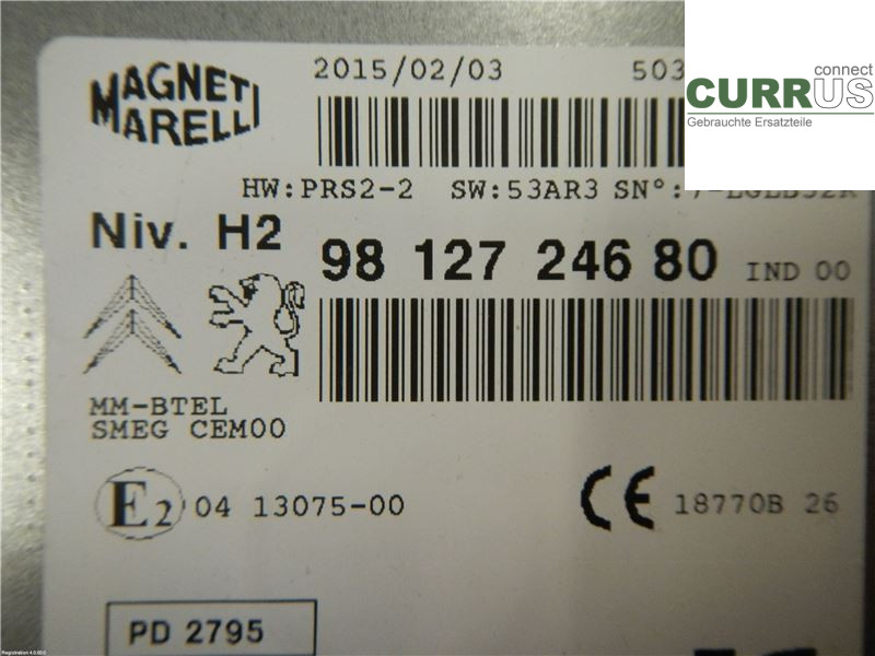 CITROEN C4 II  11-18 Radio CD / panneau multimédia  1.6L DV6FC