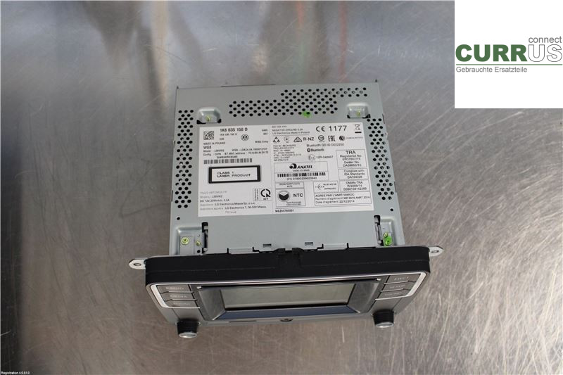 VW TRANSP/CARAVELLE 16- Radio CD / Multimedia panel 1K8035150D 2.0L CAAB
