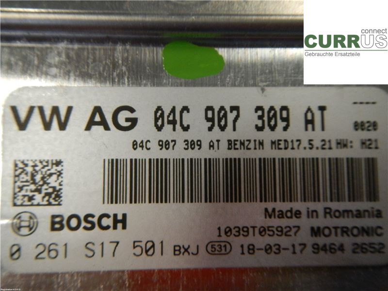 VW POLO VI 18- Motorstyrningsenhet (ECU) 04C906026BD 1.0L CHZL