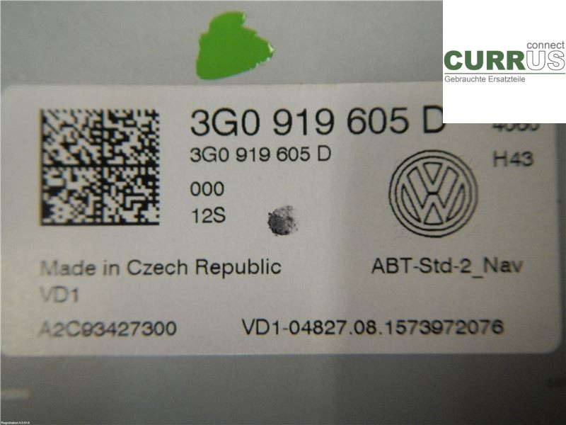 VW TOURAN 16- Control display  1.4L CZDA