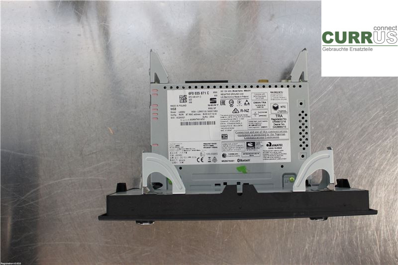 SEAT IBIZA V  17-20 Radio-CD-/Multimedia-Panel 6F0035871C2ZZ 1.0L DKRF