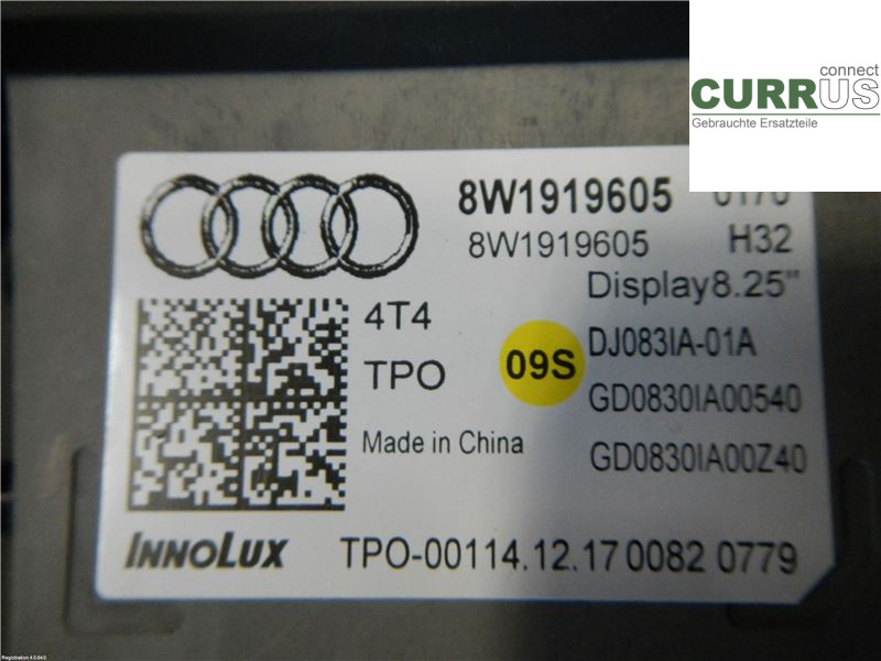 AUDI A4 ALLROAD   17- Control display 8W1919605 2.0L DETA