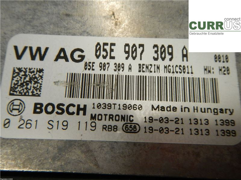 VW GOLF / E-GOLF VII   13-20 Motorsteuergerät (ECU) 05E906018L 1.5L DHFA