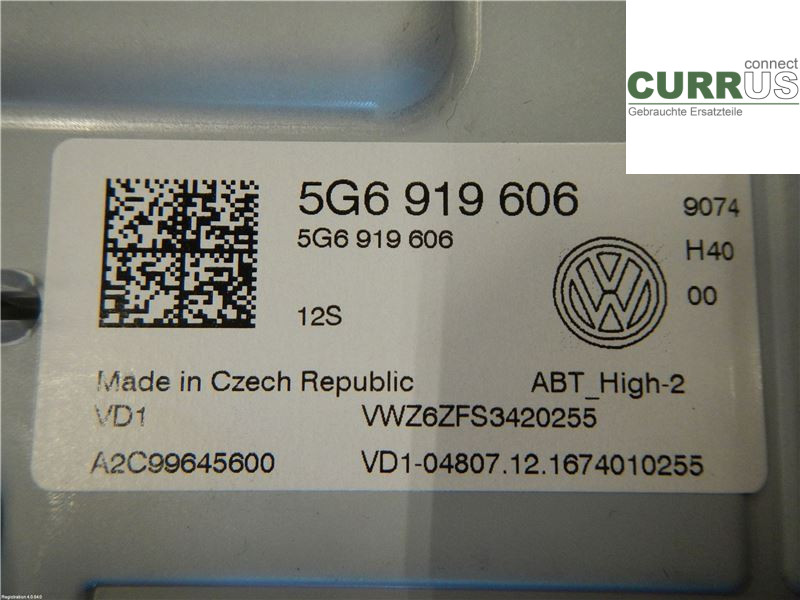 VW GOLF / E-GOLF VII   13-20 Kontrolldisplay 5G6919606 1.8L CJSB