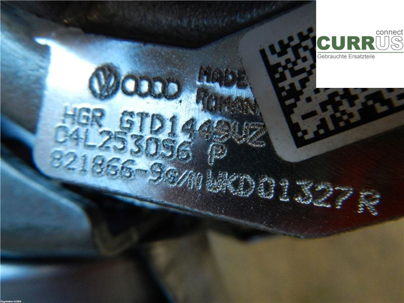 VW GOLF / E-GOLF VII 13-20 Turbo charger 04L253056PX 2.0L DJGA