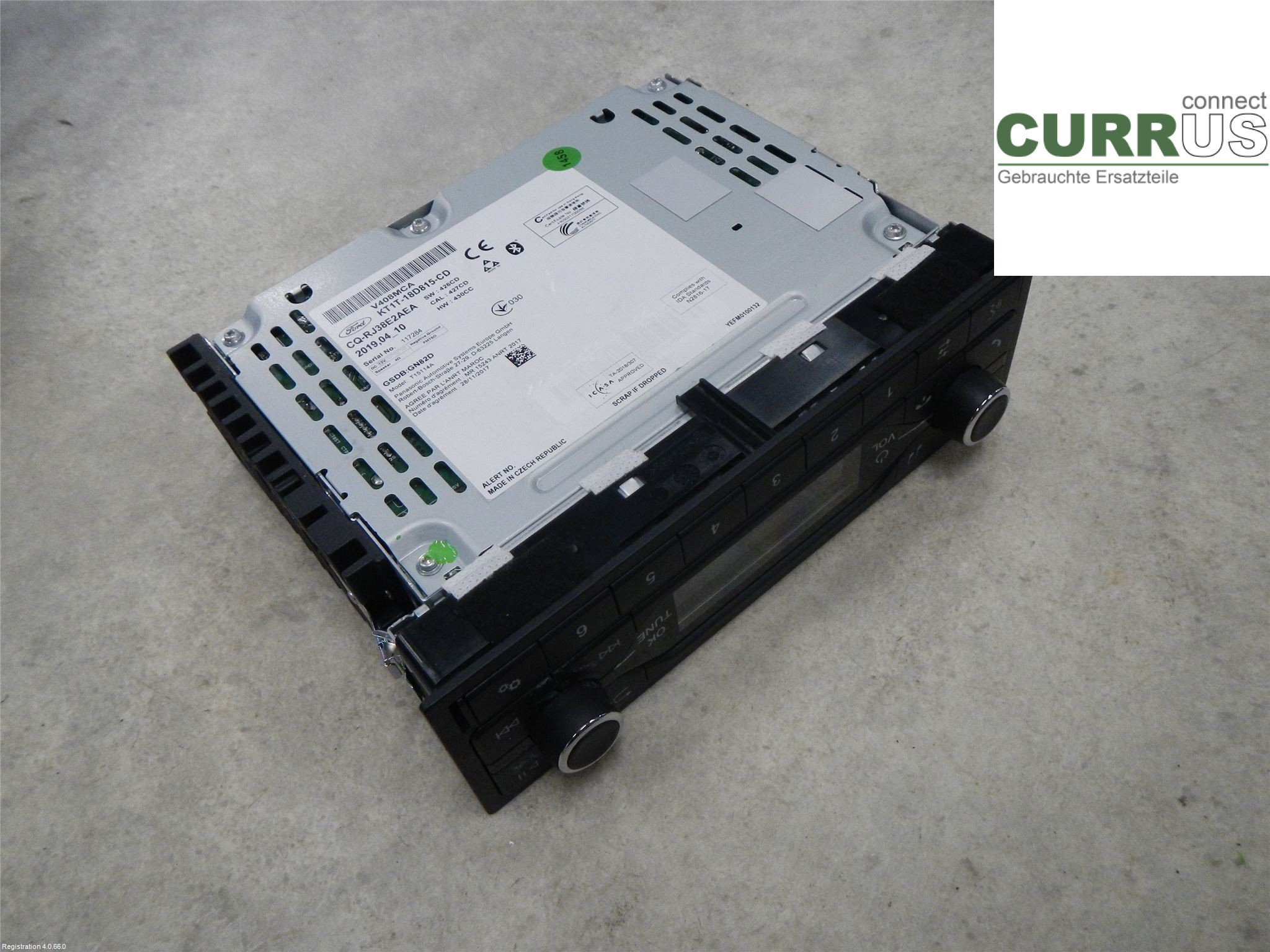 FORD TRAN./TOURN CONNECT 13- Radio-CD-/Multimedia-Panel KT1T-18D815-CD 1.5L Z2GA