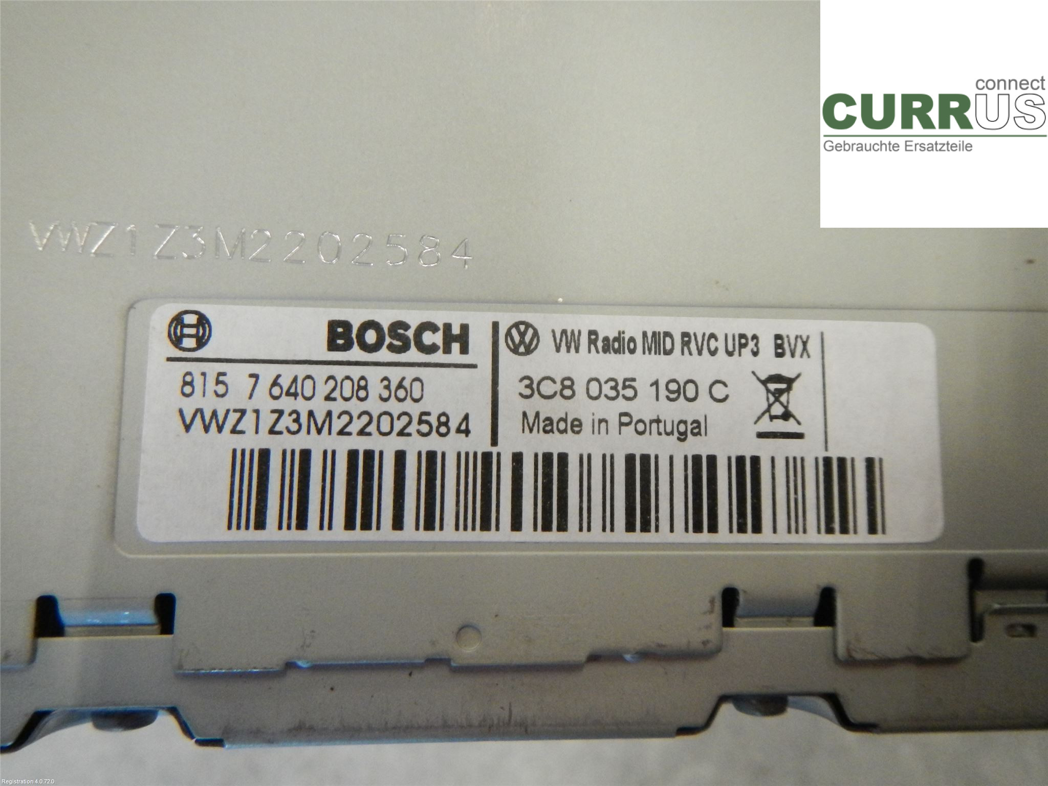 VW PASSAT  11-14 Radio-CD-/Multimedia-Panel 3C8057190CX 2.0L CFGB